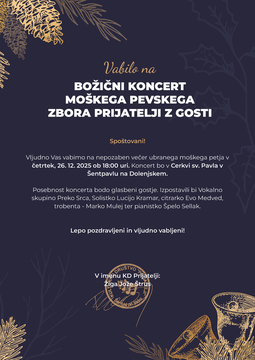 Božični koncert MPZ Prijatelji z gosti